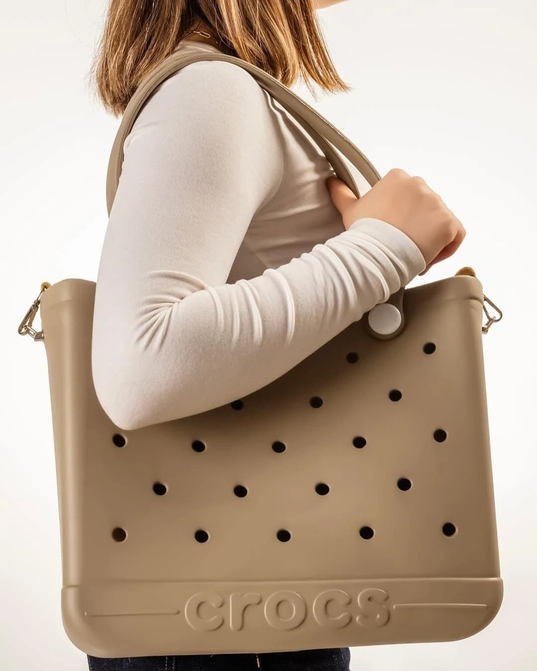 Crocs Kahverengi Plaj ve Sahil Çantası 30x35 CM
