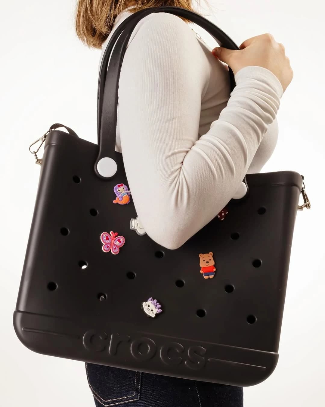 Crocs Siyah Plaj ve Sahil Çantası 30x35 CM