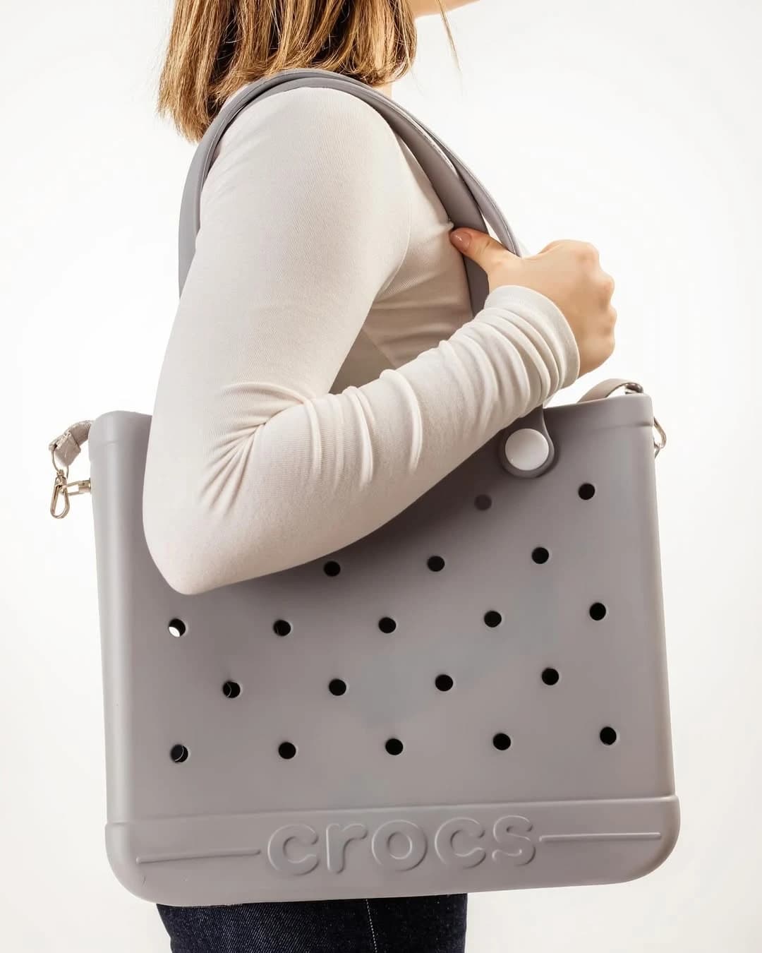 Crocs Gri Plaj ve Sahil Çantası 30x35 CM