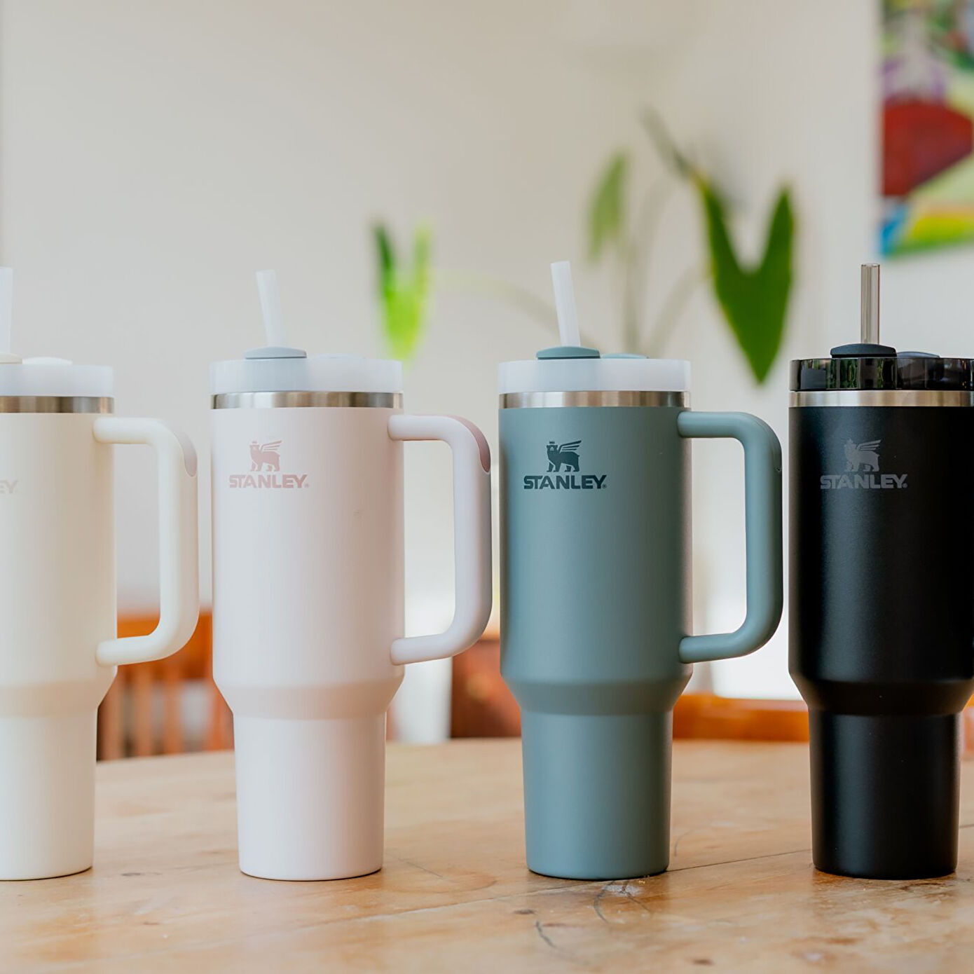 Stanley The Quencher Flowstate Tumbler Pipetli Termos Bardak 1,18L Koyu Yeşil - Görsel 9