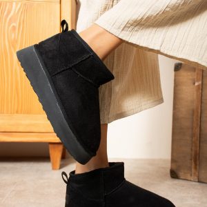 UGG W CLASSIC ULTRA MINI PLATFORM TABAN SİYAH RENK