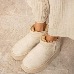 UGG W CLASSIC ULTRA MINI PLATFORM TABAN BEYAZ RENK