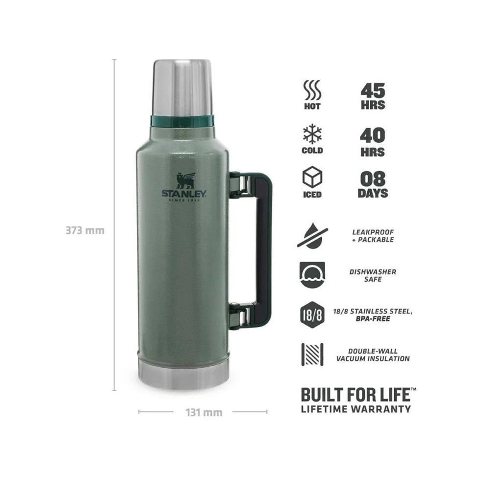 Stanley Klasik Vakumlu Paslanmaz Çelik Termos 1.9 LT Yeşil - Görsel 4